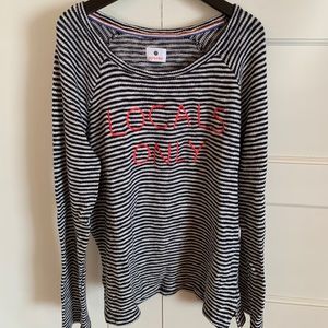 SUNDRY ‘LOCALS ONLY’ thin stripe women’s  sweater!